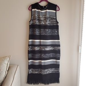 Midi Color Blocked Sweater Dress